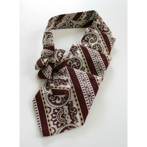 Ogsplosh Ascot Scarf Made From A Repurposed Vintage Necktie NEW - Picture 5 of 7